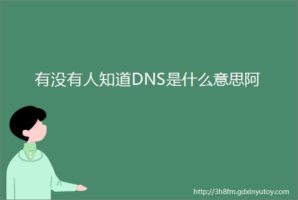 有没有人知道DNS是什么意思阿